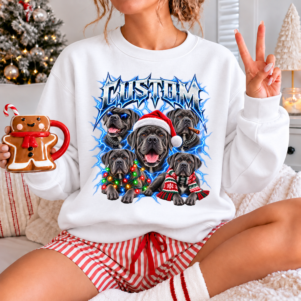 Personalized Cane Corso Christmas Shirt – Custom Dog Name Holiday Graphic Tee