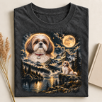 Shih Tzu Moonlight Memorial Graphic T-Shirt