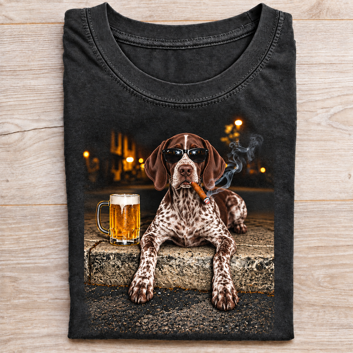 German Shorthaired Pointer Beer & Cigar T-Shirt