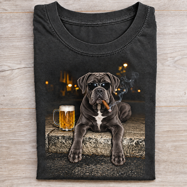 Cane Corso Beer & Cigar Shirt – Funny Cane Corso Lover Graphic Tee