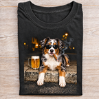 Miniature American Shepherd Beer & Cigar T-Shirt