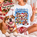 Personalized Bulldog Christmas Shirt – Custom Dog Name Holiday Graphic Tee