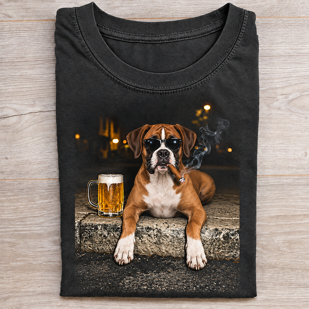 Boxer Beer & Cigar T-Shirt