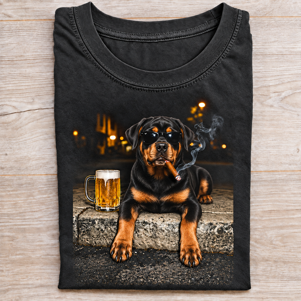 Rottweiler Beer & Cigar T-Shirt
