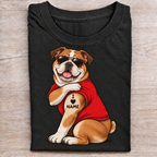 English Bulldog Personalized Name Graphic T-Shirt