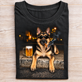 German Shepherd Beer & Cigar T-Shirt