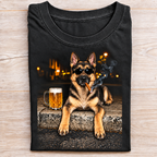 German Shepherd Beer & Cigar T-Shirt