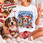 Personalized Australian Shepherd Christmas Shirt – Custom Dog Name Holiday Graphic Tee