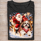 Shih Tzu Santa Christmas Shirt – Holiday Dog Lover Tee