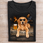 Golden Retriever Beer & Cigar T-Shirt