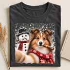 Shetland Sheepdog Christmas Selfie Stole The Snowman’s Nose T-shirt