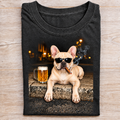 French Bulldog Beer & Cigar T-Shirt