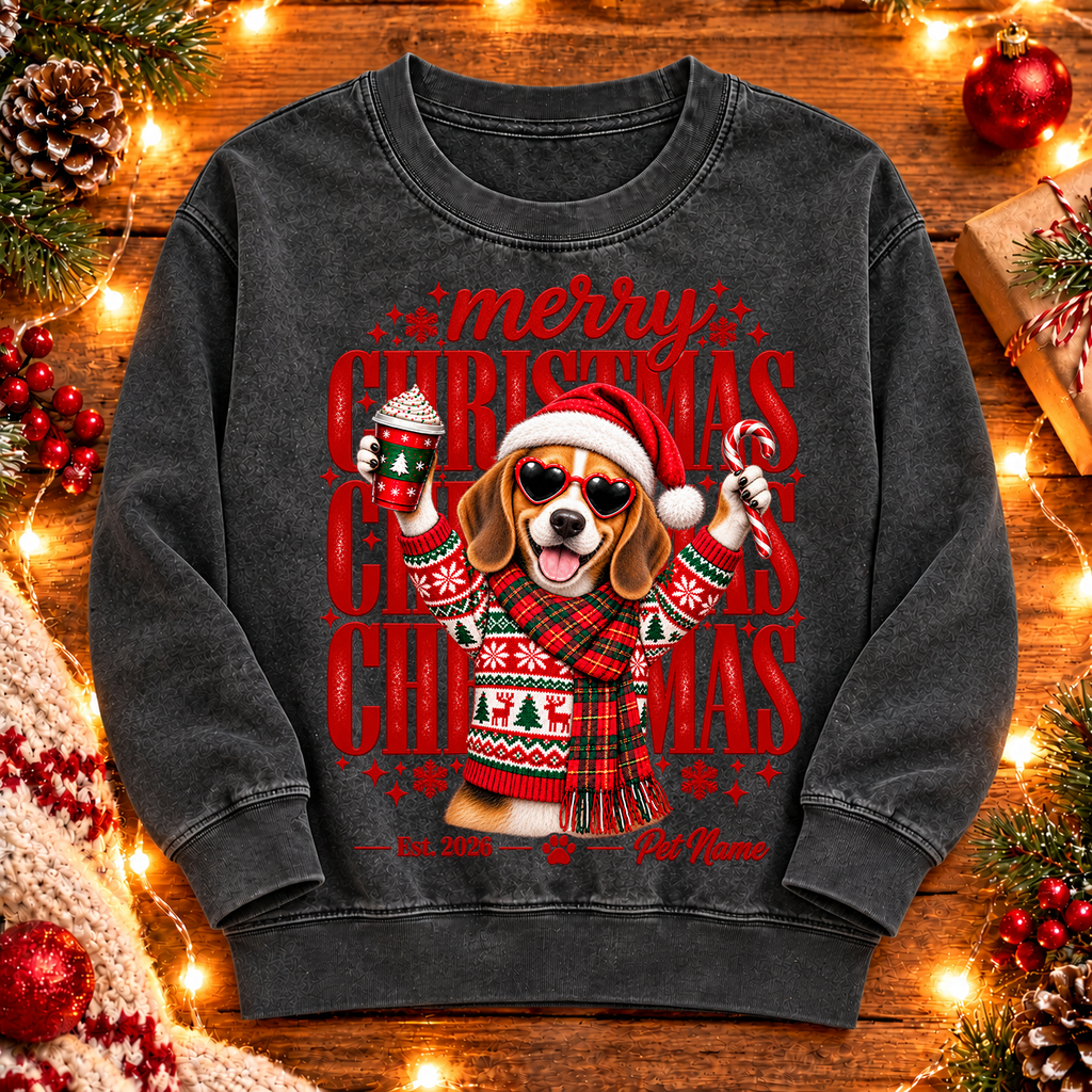 Beagle Christmas Shirt – Merry Christmas Beagle Lover Holiday Graphic Tee