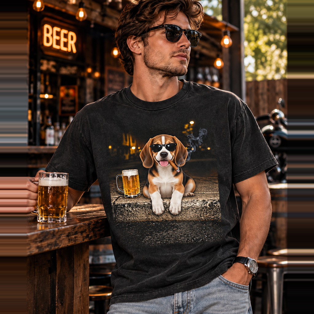 Beagle Beer & Cigar T-Shirt