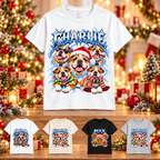 Personalized Bulldog Christmas Shirt – Custom Dog Name Holiday Graphic Tee
