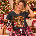 Christmas Boxer Champagne Vintage T-shirt