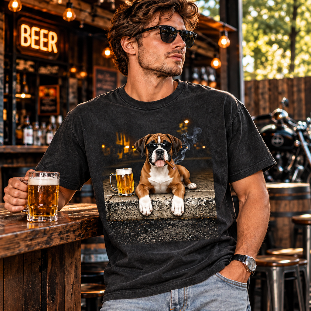Boxer Beer & Cigar T-Shirt