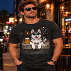 Siberian Husky Beer & Cigar T-Shirt
