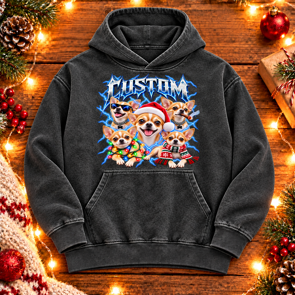 Personalized Chihuahua Christmas Shirt – Custom Dog Name Holiday Graphic Tee