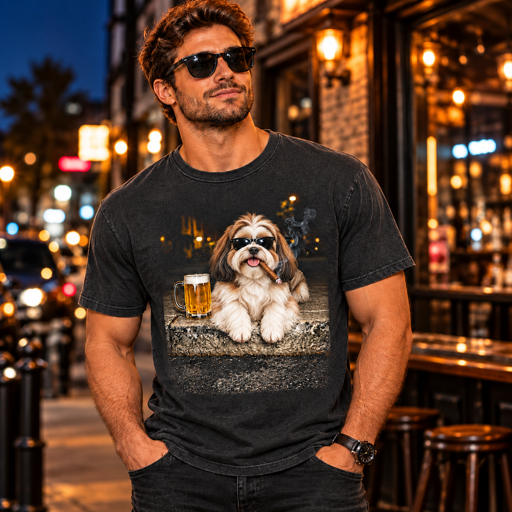 Shih Tzu Beer & Cigar T-Shirt