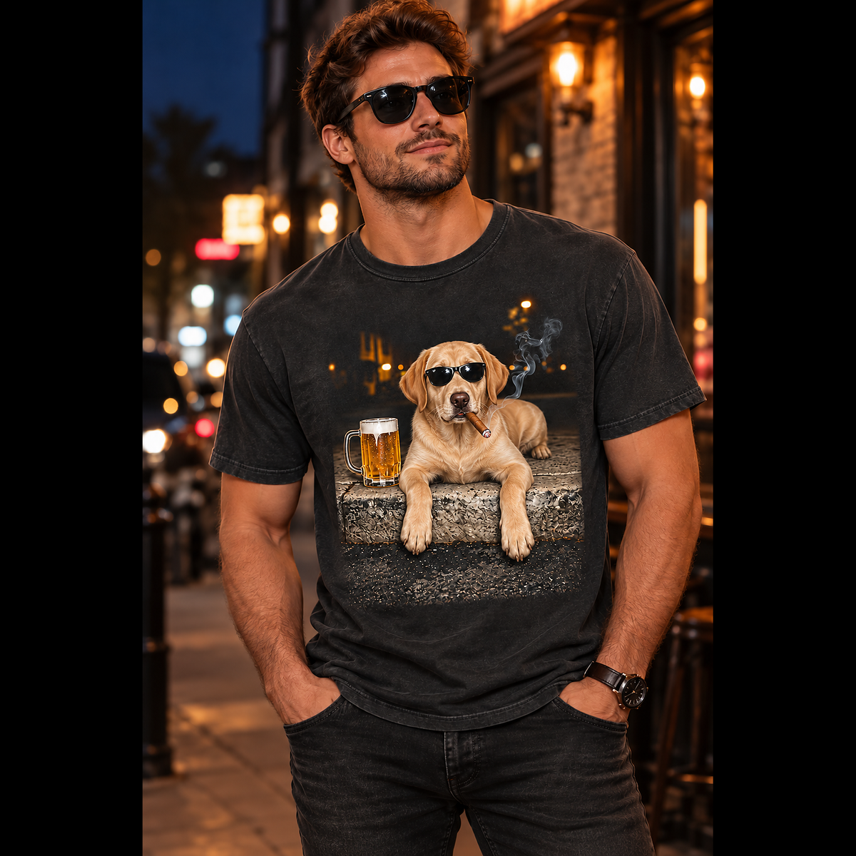 Labrador Retriever Beer & Cigar T-Shirt
