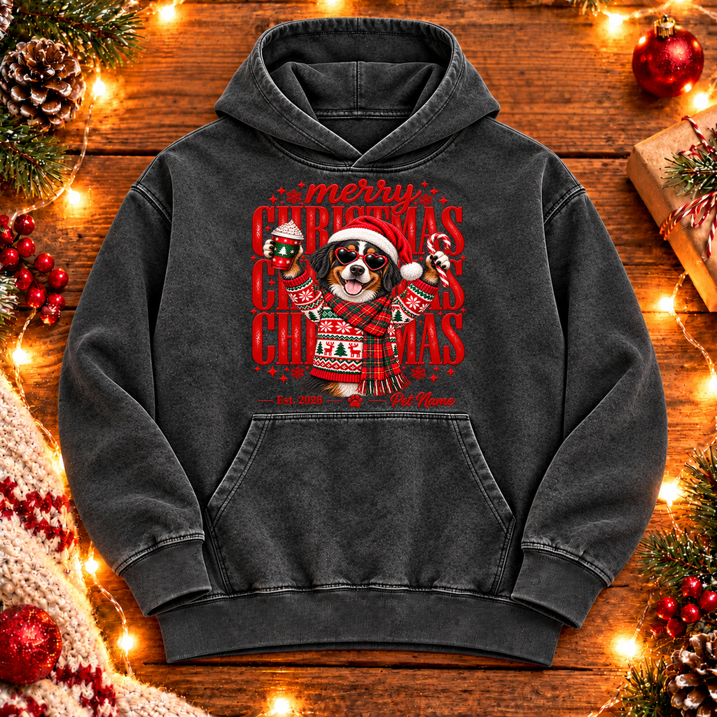 Bernese Mountain Dog Christmas Shirt – Merry Christmas Bernese Mountain Dog Lover Holiday Graphic Tee
