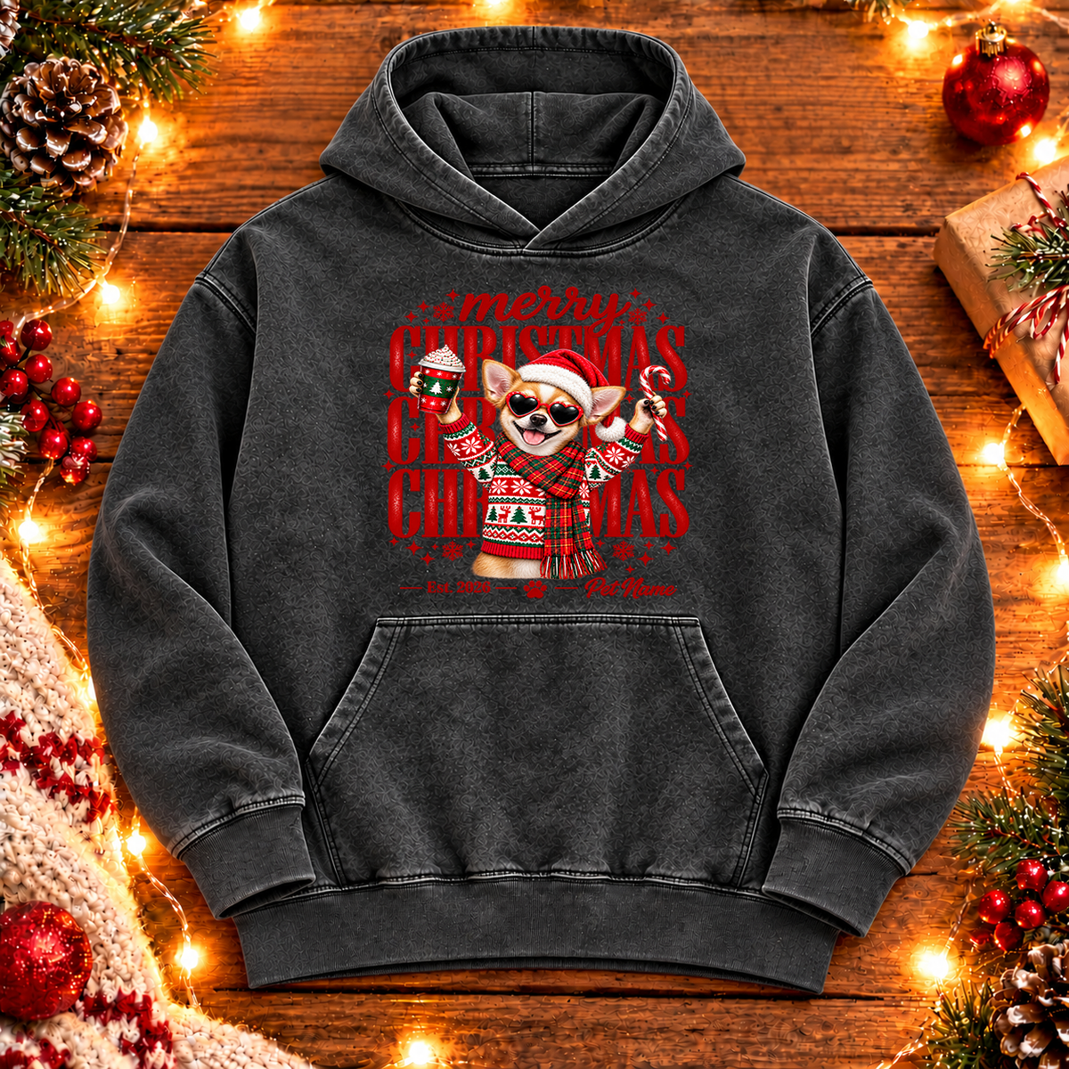 Chihuahua Christmas Shirt – Merry Christmas Chihuahua Lover Holiday Graphic Tee