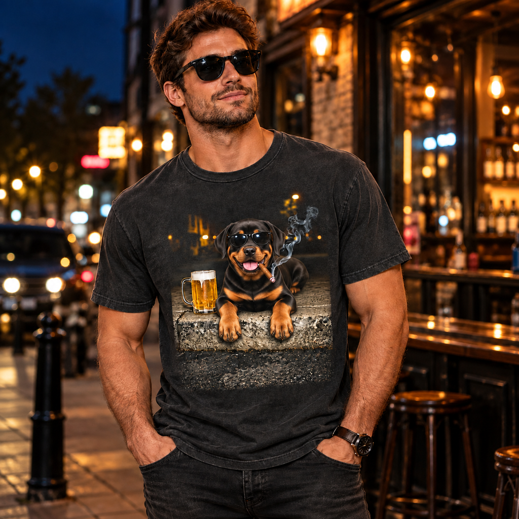 Rottweiler Beer & Cigar T-Shirt