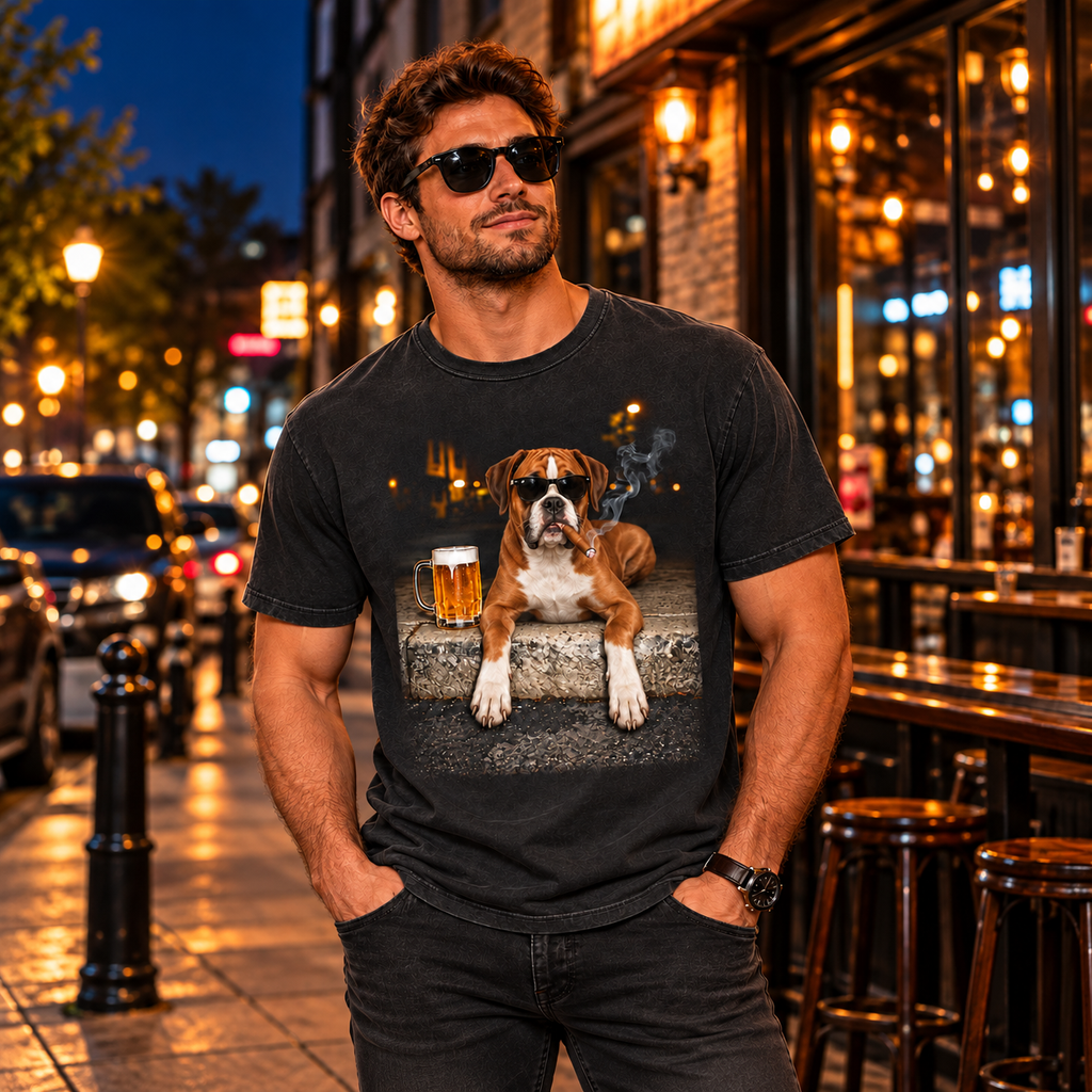Boxer Beer & Cigar T-Shirt