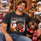 Rottweiler Christmas Selfie Stole The Snowman’s Nose T-shirt