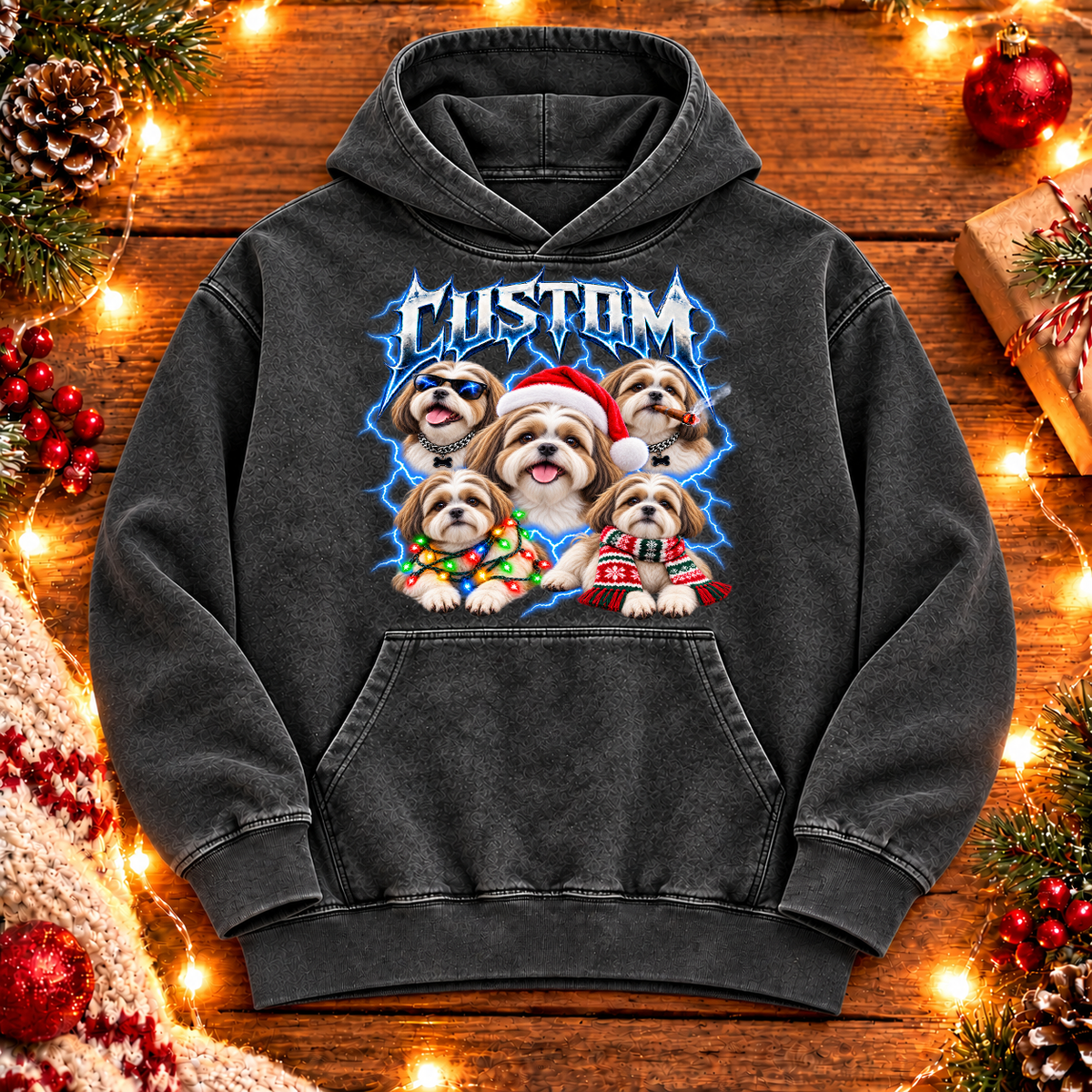 Personalized Bernese Mountain Dog Christmas Shirt – Custom Dog Name Holiday Graphic Tee