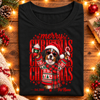 Bernese Mountain Dog Christmas Shirt – Merry Christmas Bernese Mountain Dog Lover Holiday Graphic Tee