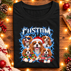 Personalized Cavalier King Charles Spaniel Christmas Shirt – Custom Dog Name Holiday Graphic Tee