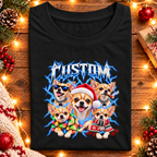 Personalized Chihuahua Christmas Shirt – Custom Dog Name Holiday Graphic Tee