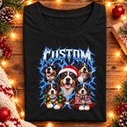 Personalized Bernese Mountain Dog Christmas Shirt – Custom Dog Name Holiday Graphic Tee