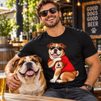 English Bulldog Personalized Name Graphic T-Shirt