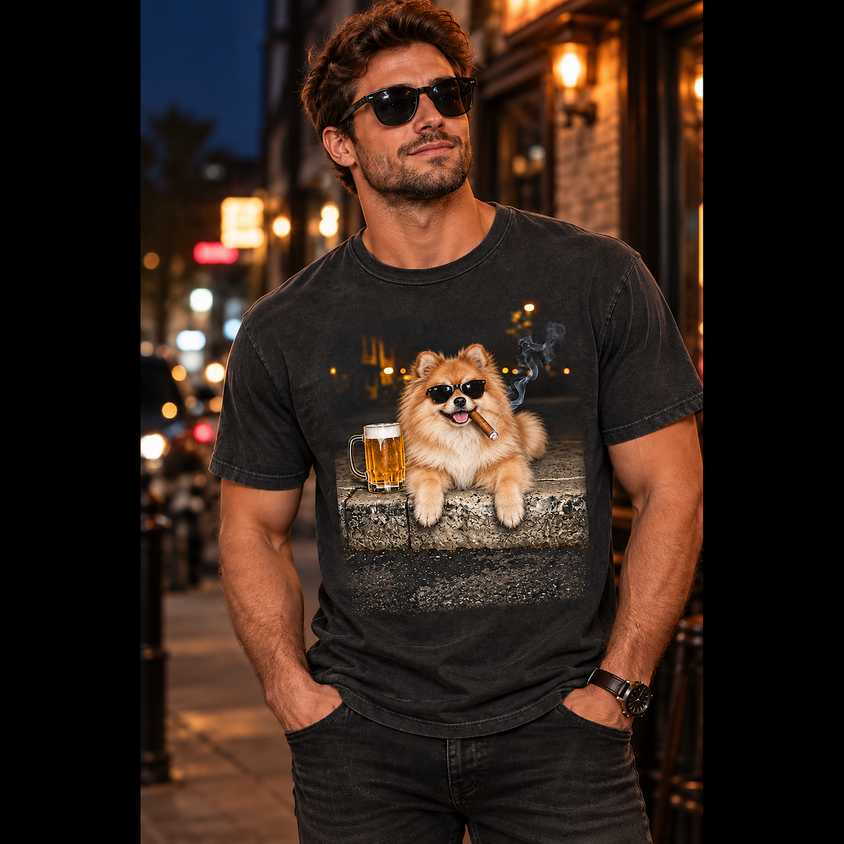 Pomeranian Beer & Cigar T-Shirt