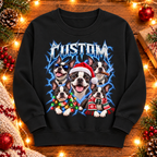 Personalized Boston Terrier Christmas Shirt – Custom Dog Name Holiday Graphic Tee