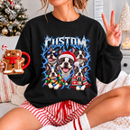 Personalized Boston Terrier Christmas Shirt – Custom Dog Name Holiday Graphic Tee