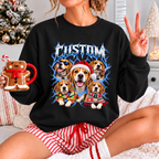 Personalized Beagle Christmas Shirt – Custom Dog Name Holiday Graphic Tee