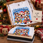 Personalized Bulldog Christmas Shirt – Custom Dog Name Holiday Graphic Tee