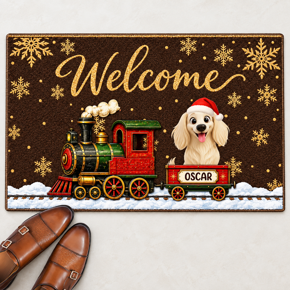 Merry Dogs Welcome - Personalized Doormat