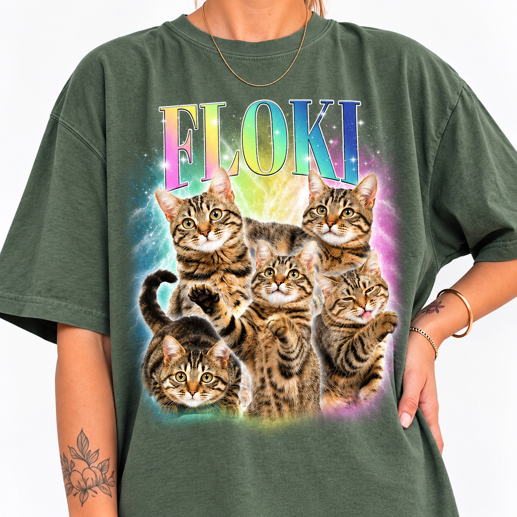 Comfort Colors® Custom Cat Shirt, Custom Dog Bootleg Shirt
