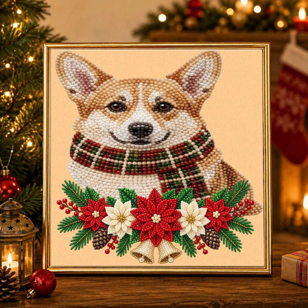 Personalized 3D Pearl Art DIY Kit – Custom Pet Christmas