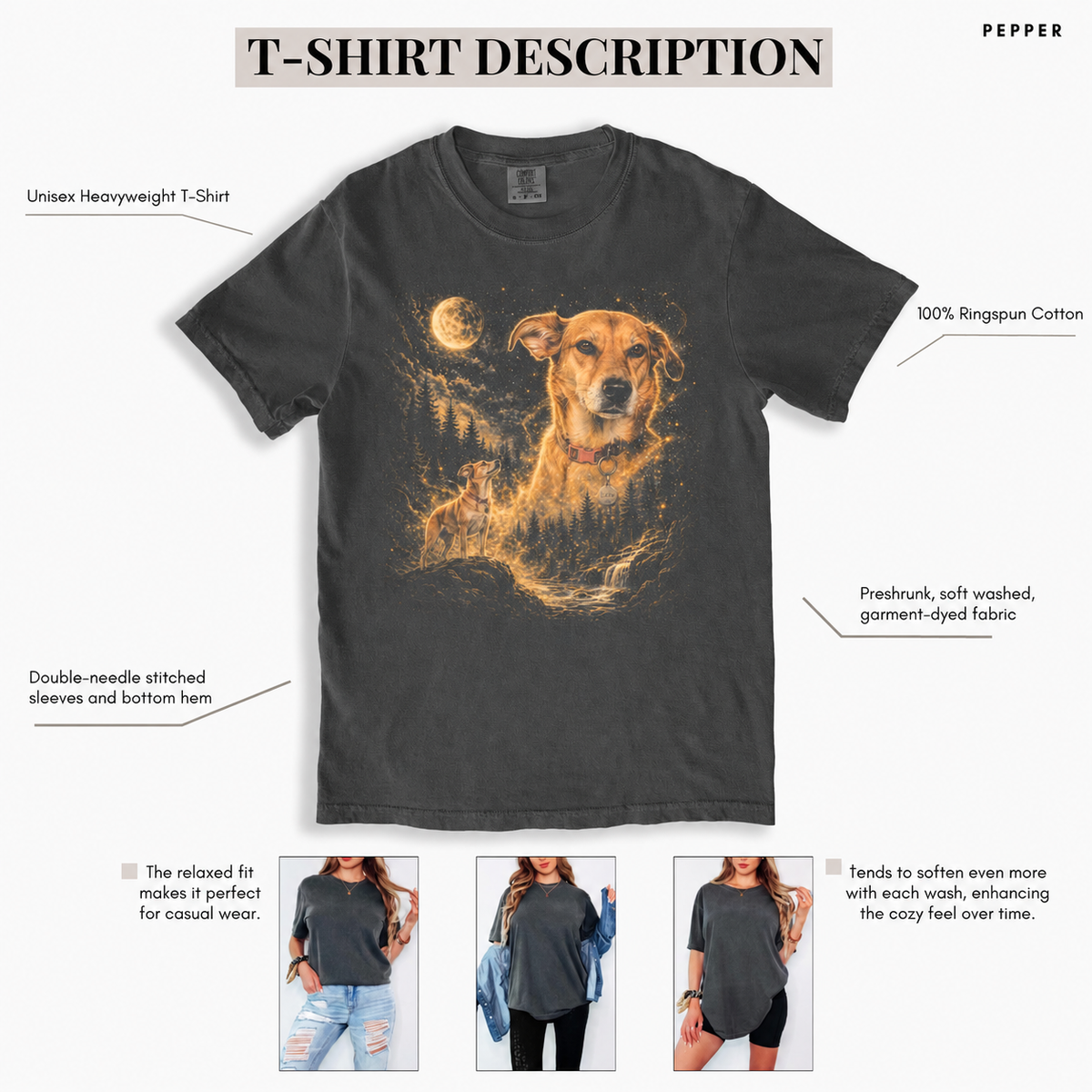 Comfort Colors® Custom Pet Photo Shirt