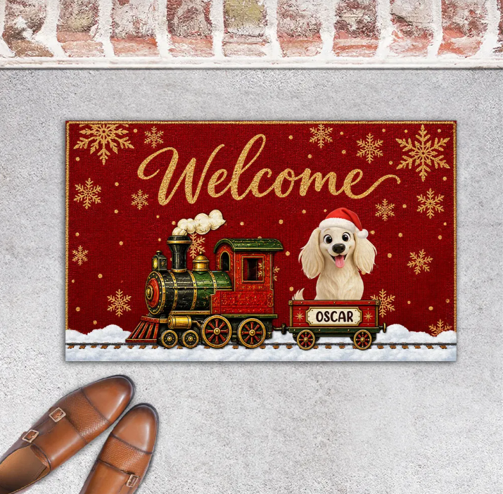Merry Dogs Welcome - Personalized Doormat