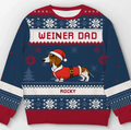 Weiner Dog Mom/Dad Christmas - Personalized Ugly Sweater