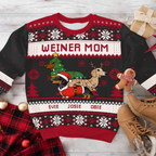 Weiner Dog Mom/Dad Christmas - Personalized Ugly Sweater