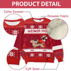 Weiner Dog Mom/Dad Christmas - Personalized Ugly Sweater